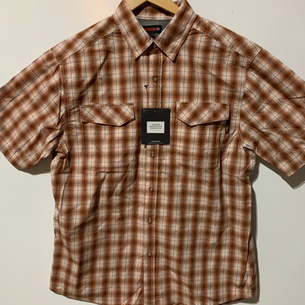 New Wolverine Men's Large Shirt- Terracotta